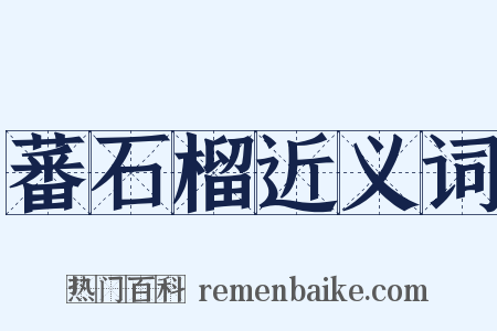 蕃石榴近义词是什么意思的图片